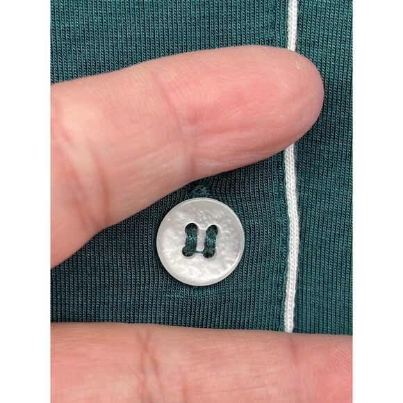 Eberjey Gisele Sleep Shirt in Evergreen Ivory Pajamas size medium - Picture 7 of 11